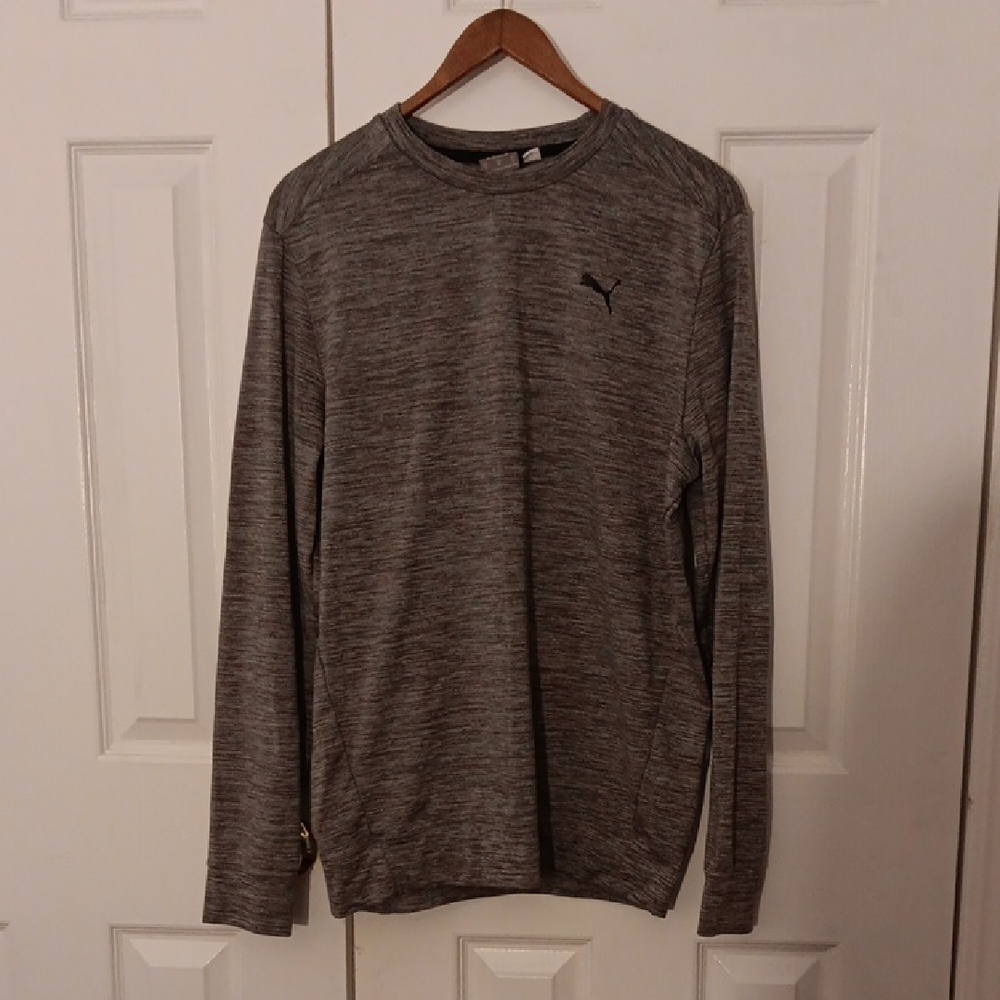 Puma Heather Gray Long Sleeve Shirt